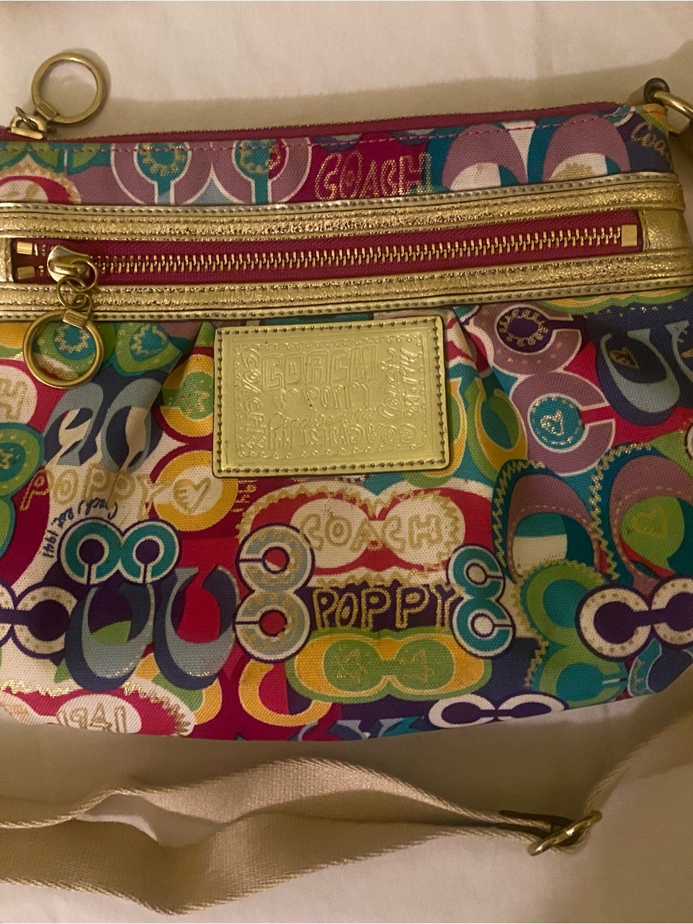 Y2K Coach Poppy Signature Pop C Glam Graffiti Crossbody Purse - Picture 3 of 10